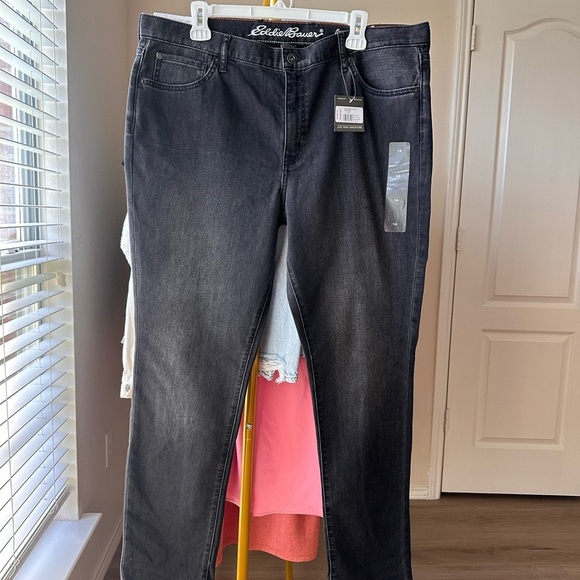 Eddie Bauer Denim - Eddie Bauer Women's Dark Gray Straight Leg Jeans NEW